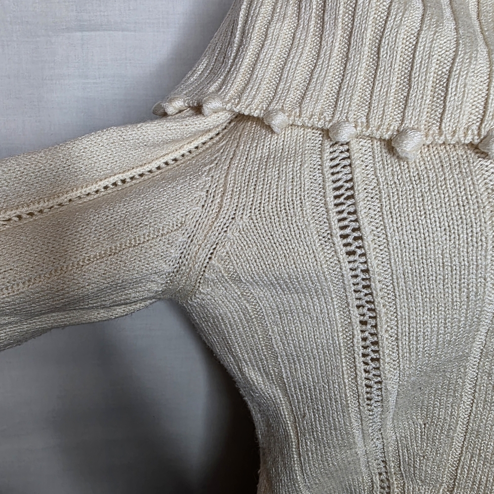 Escada Womens Ivory Wool Cashmere Blend Sweater Size 44 Large - Picture 6 of 10